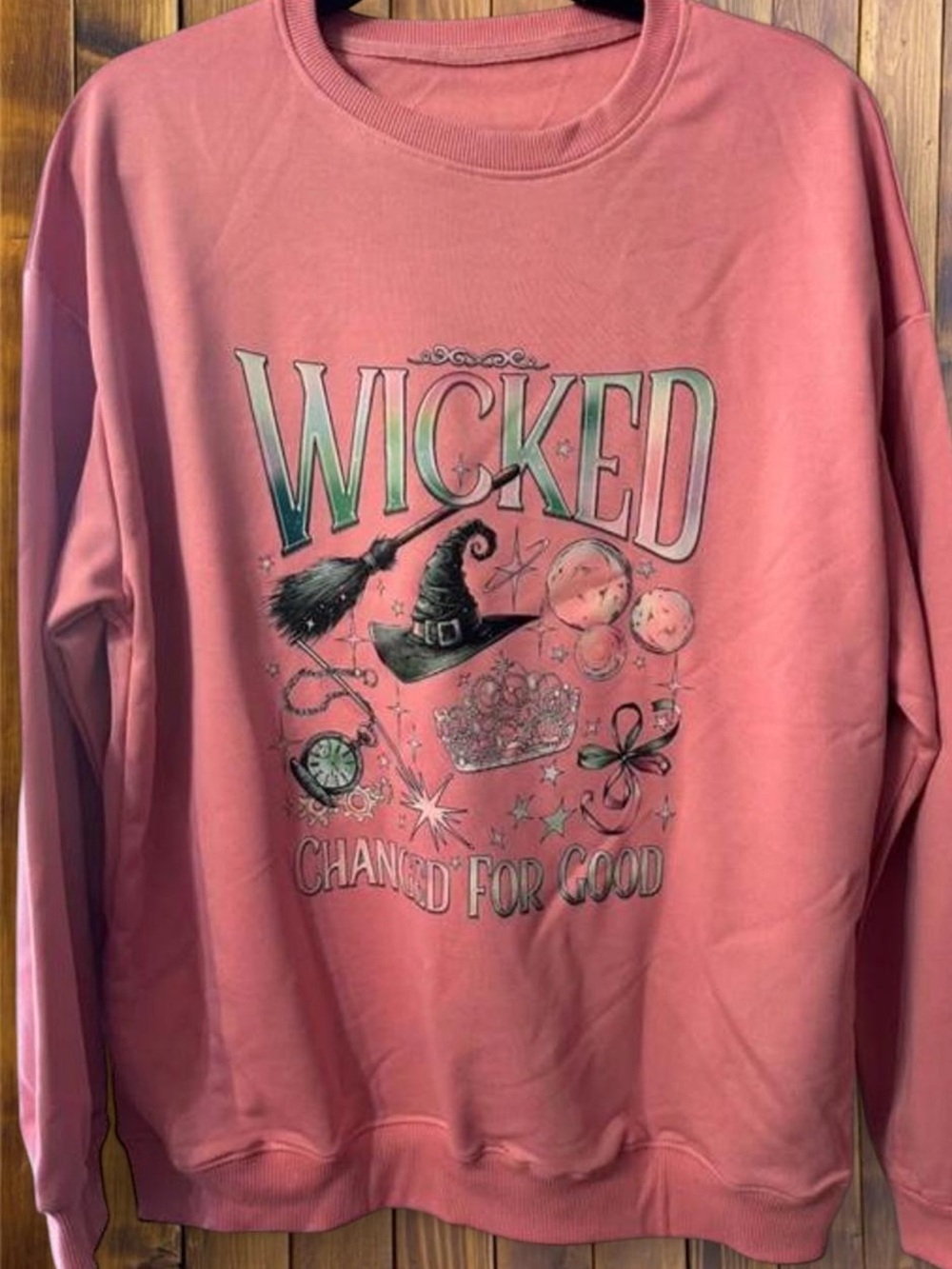 WICKED Pink Graphic Sweatshirt • Women’s Medium